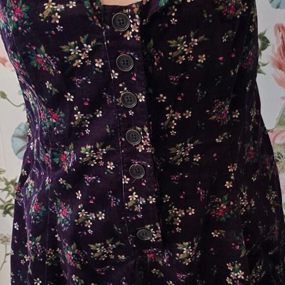 Free People Violet Visions Floral Corduroy Romper - XL - Picture 3 of 14